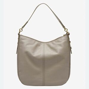 NWOT Fossil Jolie Leather Hobo Shoulder Bag Graystone